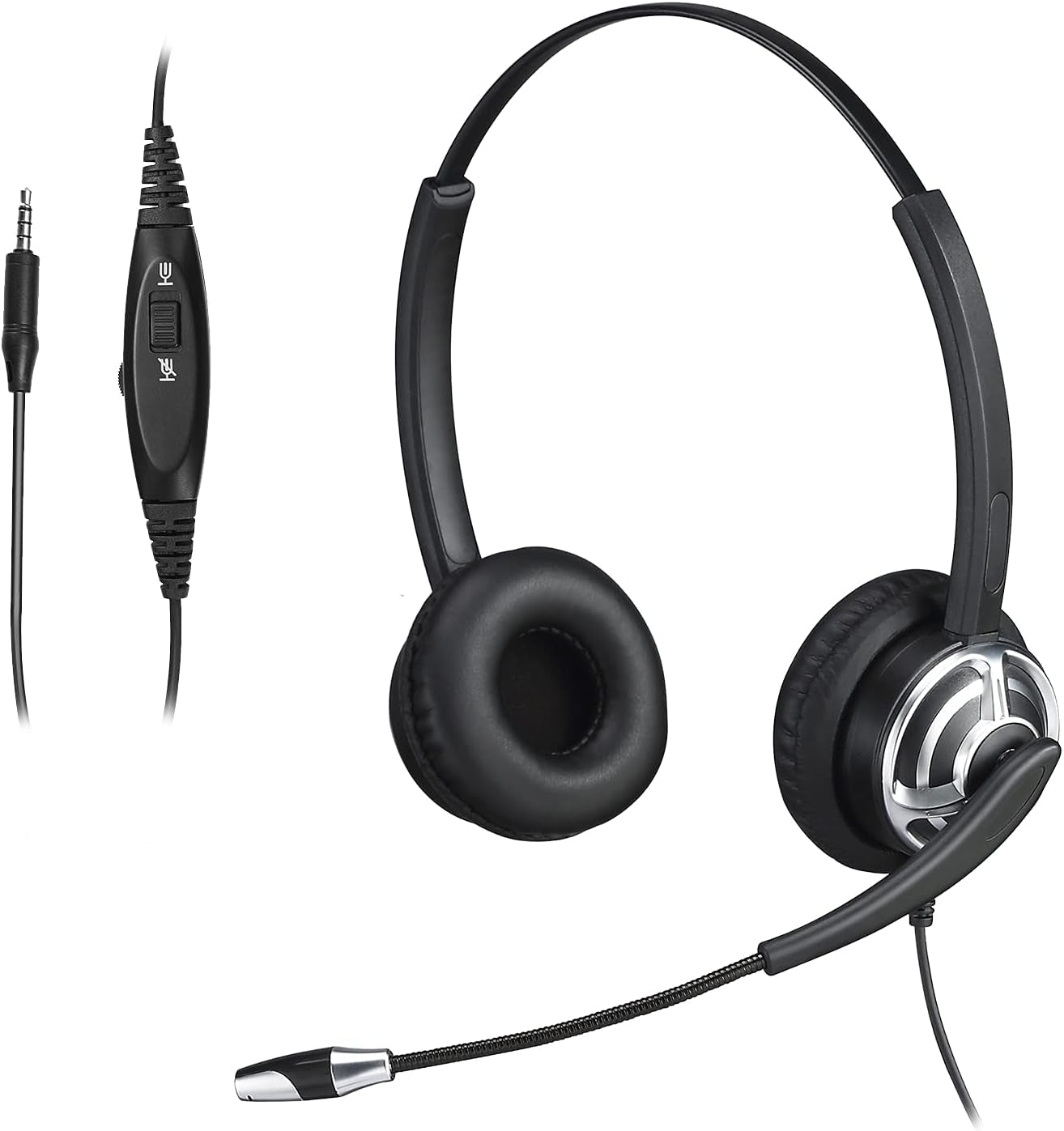 3.5Mm Headset with Microphone for Laptop Computer Surface Mobile Phones Tablets, Macbook Headset 3.5Mm, Cell Phone Headset 3.5Mm, PC Headset for Online Meetings Teams Zoom Skype