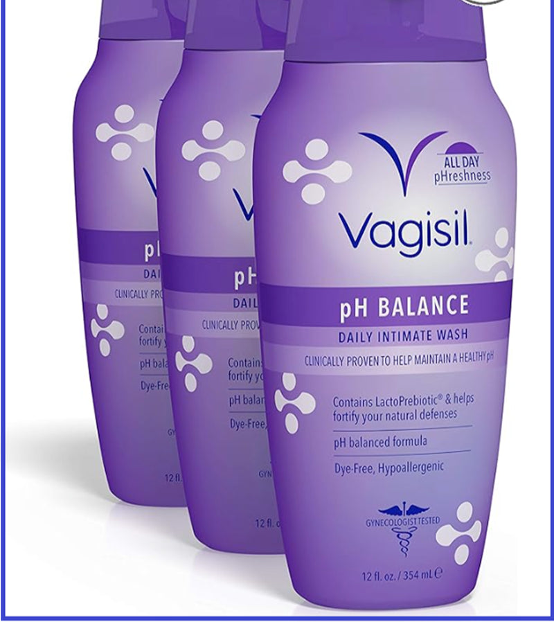 3-Pack Vagisil Ph Balanced Daily Intimate Feminine Wash, Hypoallergenic
