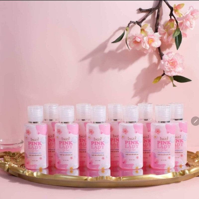 5X Ingfa Pink Lady Feminine Wash Reduce Odor Itching for Women Girls Care 50 Ml